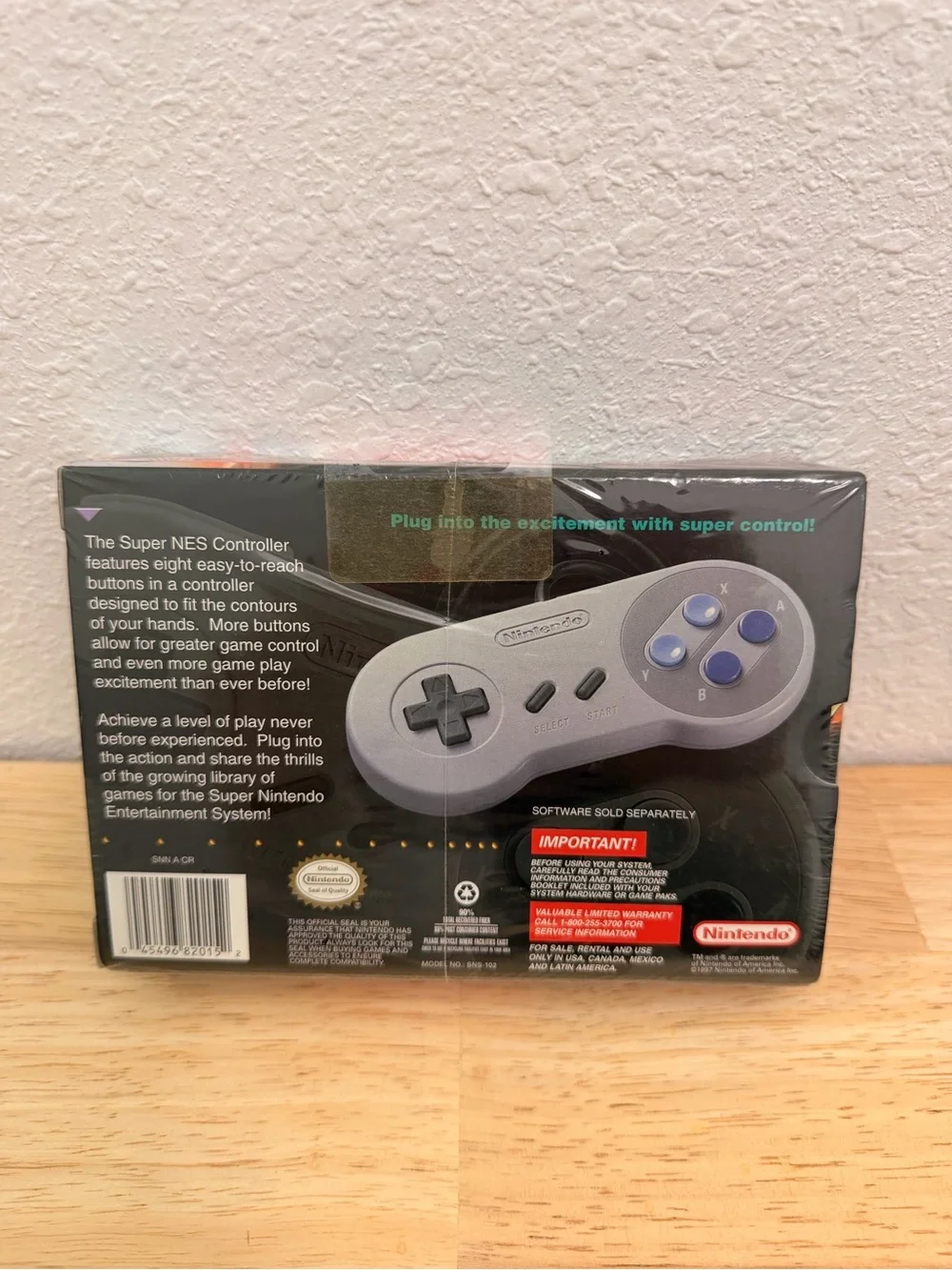 Nintendo Super NES Controller - Light Gray with Purple Buttons